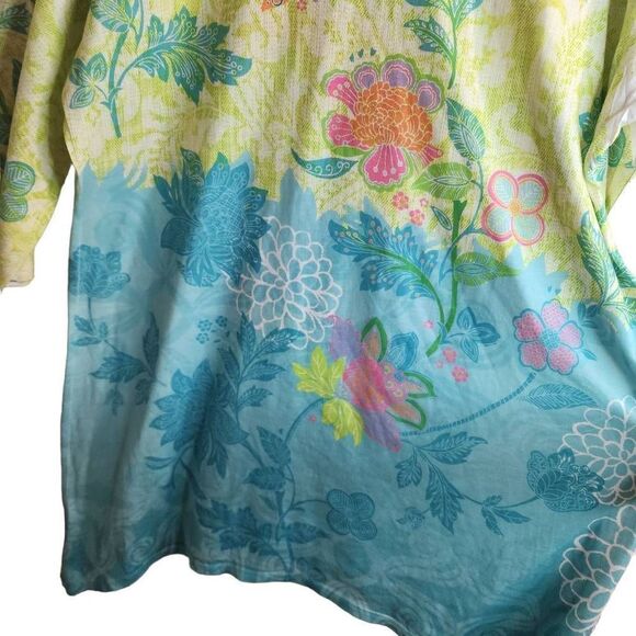 Artisans Vibrant 3/4 Sleeve Lightweight Bird Nature Enthusiast Top Size XL - Picture 9 of 10